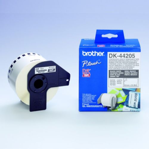 BROTHER Rolo de Papel Continuo Removible Branco 62mm x 30,48m , Brother , BRODK44205 , 4977766635127